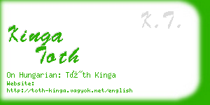 kinga toth business card